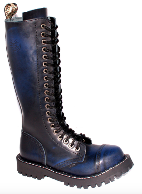 Glady - boty STEEL BLACK BLUE, 20 dírek
