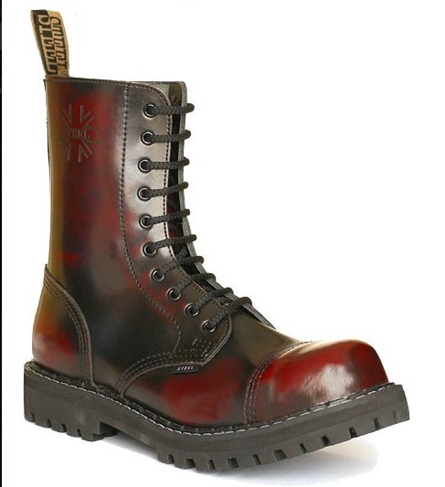Glady - boty STEEL RED BLACK, 10 dírek